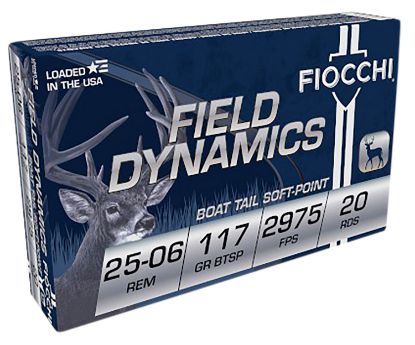 Picture of Fiocchi 2506B Field Dynamics 25-06 Rem 117 Gr Pointed Soft Point 20 Per Box/ 10 Case 