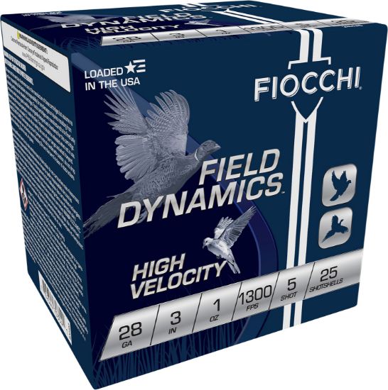 Picture of Fiocchi 283Hv5 Field Dynamics High Velocity 28 Gauge 3" 1 Oz 5 Shot 25 Per Box/ 10 Case 