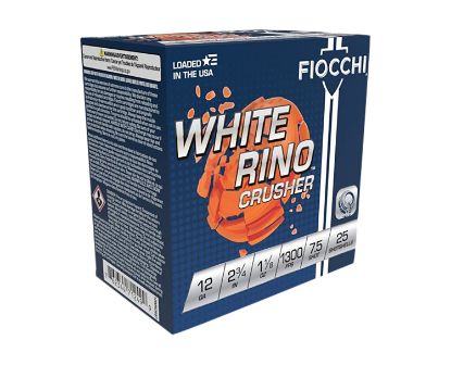 Picture of Fiocchi 12Wrcrs7 Exacta Target White Rino Crusher 12 Gauge 2.75" 1 1/8 Oz 7.5 Shot 25 Per Box/ 10 Case 