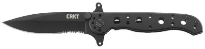 Picture of Crkt M21-10Ksf M21 10Ksf 3.13" Folding Spear Point Part Serrated Black Oxide 8Cr14mov Ss Blade/Black Oxide Stainless Steel Handle Includes Pocket Clip Includes Sheath 