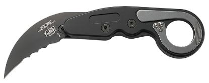 Picture of Crkt 4040V Provoke 2.41" Folding Hawkbill Veff Serrated Black Ticn D2 Steel Blade, Black Aluminum Handle, Includes Pocket Clip 