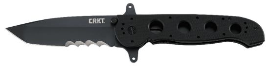 Picture of Crkt M1614sfg M16 14Sfg 3.99" Folding Tanto Veff Serrated Black Teflon Coated 4116 Stainless Steel Blade/ Black G10 Handle Includes Pocket Clip 