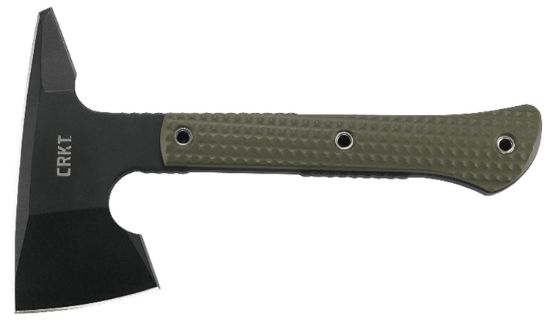 Picture of Crkt 2726 Jenny Wren Compact 2.59" Tomahawk W/Spike Plain Sk-5 Steel Blade, Green Grn Handle, 10.06" Oal, Includes Sheath 