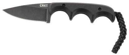 Picture of Crkt 2384K Minimalist 2.16" Fixed Drop Point Plain Black Stonewashed 5Cr15mov Ss Blade/Black G10 Handle Includes Lanyard/Sheath 