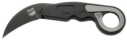 Picture of Crkt 4040 Provoke 2.41" Folding Hawkbill Plain Black Tin D2 Steel Blade/ Black Aluminum Handle Includes Pocket Clip 