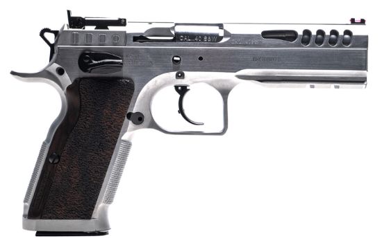 Picture of Tanfoglio Ifg Tfstockm40sf Defiant Stock Master 40 S&W 17+1 4.75" Hard Chrome Steel/Wood Grip 