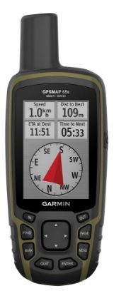 Picture of Garmin 0100245110 Gpsmap 65S Od Green W/Black Accents W/Multi-Band Support, Topo Mapping, Land Boundaries, Smart Notifications, Geocacing, Micro-Sd Slot Aa 