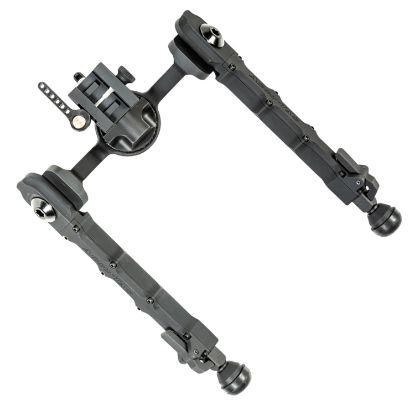 Picture of Accu-Tac Fcsrbg200 Fc-5 G2 Bipod Made Of Black Hardcoat Anodized Aluminum With Picatinny Attachment, Steel Feet & 6"-10.60" Vertical Adjustment 
