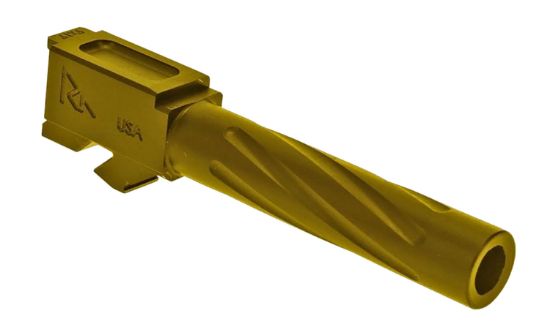 Picture of Rival Arms Ra20g101e Precision V1 Drop-In Barrel 9Mm Luger 4.49" Gold Pvd Finish 416R Stainless Steel Material For Glock 17 Gen3-4 