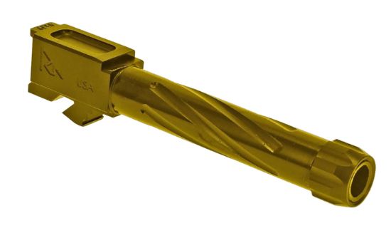 Picture of Rival Arms Ra20g102e Precision V1 Drop-In Barrel 9Mm Luger 4.49" Gold Pvd Finish 416R Stainless Steel Material With Threading For Glock 17 Gen3-4 