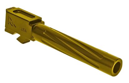 Picture of Rival Arms Ra20g103e Precision V1 Drop-In Barrel 9Mm Luger 4.49" Gold Pvd Finish 416R Stainless Steel Material For Glock 17 Gen5 