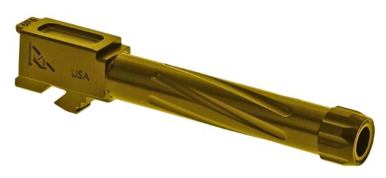 Picture of Rival Arms Ra20g204e Precision V1 Drop-In Barrel 9Mm Luger 4.02" Gold Pvd Finish 416R Stainless Steel Material With Threading For Glock 19 Gen5 