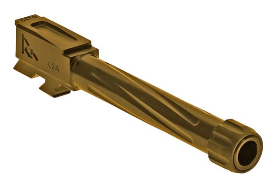 Picture of Rival Arms Ra20g802e Precision V1 Drop-In Barrel 9Mm Luger 4.17" Gold Pvd Finish 416R Stainless Steel Material With Threading For Glock 48 