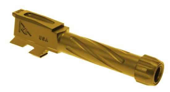 Picture of Rival Arms Ra20p302e Precision Drop-In Barrel 9Mm Luger 3.90" Gold Pvd Finish 4340H Steel Material With Threading For Sig P320 Carry 