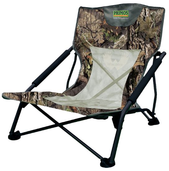 Picture of Primos Ps6009 Wingman Turkey Chair Mossy Oak Break Up Camo & Mesh, Steel Frame Holds Up To 300 Lbs., Attached Shoulder Strap 