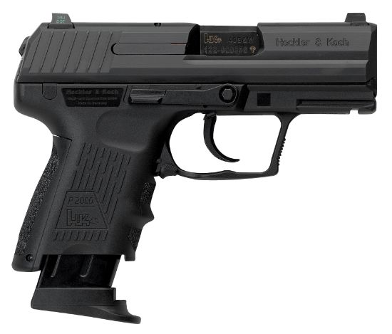 Picture of Hk 81000057 P2000 V2 Lem Sub-Compact Frame 40 S&W 9+1, 3.26" Black Steel Barrel, Serrated Steel Slide, Polymer Frame W/Picatinny Rail, Black Finger Groove Grip, Ambidextrous 