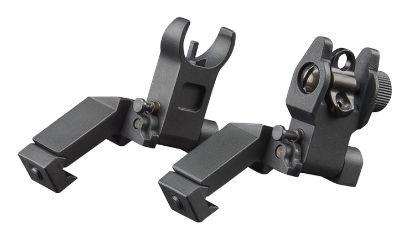 Picture of Aim Sports Mt45fs Ar Low Profile 45 Degree Flip-Up Sight Set Black Anodized 45 Degree Low Profile For Ar-15 