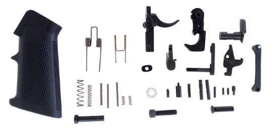 Picture of Lbe Unlimited Ar15lpkt Complete Lower Parts Kit W/Pistol Grip & Trigger Guard Ar-15 Black 