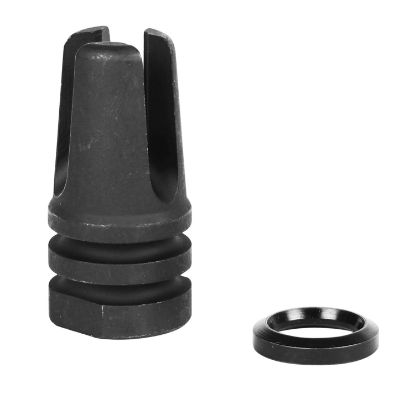 Picture of Lbe Unlimited Arfh3png Three Prong Flash Hider Black 1215 Steel With 1/2"-28 Tpi Threads For 5.56X45mm Nato Ar-15 