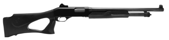 Picture of Stevens 23248 320 Security 12 Gauge 3" 5+1 18.50" Matte Black Chrome Lined Barrel, Fixed Thumbhole Stock, Ghost Ring Sights 