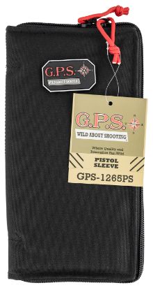 Picture of Gps Bags 1265Ps Pistol Sleeve Large Black Nylon With Locking Zippers & Thin Design Holds 1 Handgun 