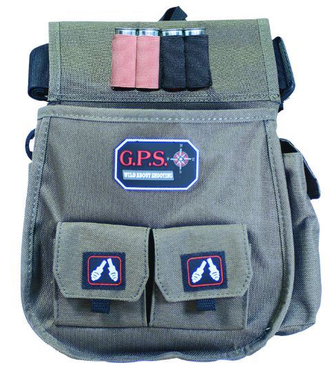 Picture of Gps Bags 1093Csp Deluxe Double Shotshell Pouch Olive Polyester Waist Mount 