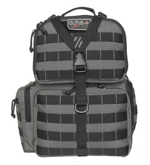 Picture of Gps Bags T1612bpg Tactical Range Backpack Gray 1000D Nylon 3 Handguns 