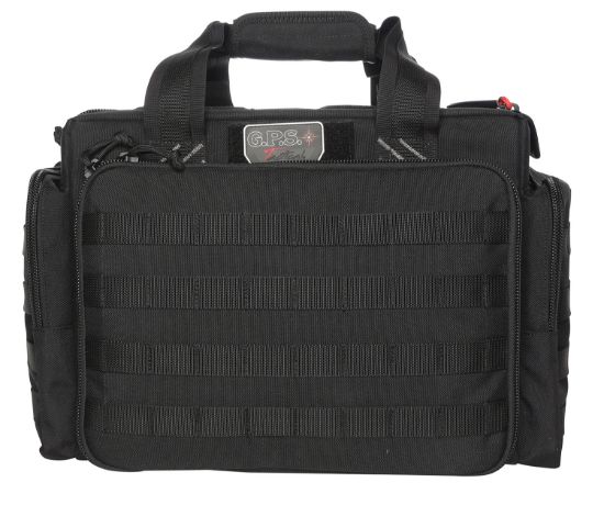 Picture of Gps Bags Gpst1714lrb Tactical Black 1000D Nylon Teflon Coating With Foam Cradle Holds 5 Handguns, Storage Pockets & Handgun Sleeve Includes Ammo Dump Cups 