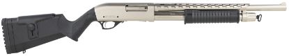 Picture of Rock Island Agm5 All Generations 12 Gauge Pump 3" 5+1 18.50" With Heat Shield, Nickel Barrel/Rec, Black Synthetic Furniture, Adj. Comb Stock 