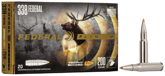 Picture of Federal Pb338tt200 Trophy Bonded Tip Component Premium 338 Cal 300 Gr Trophy Bonded Tip 50 Per Box/ 4 Case 