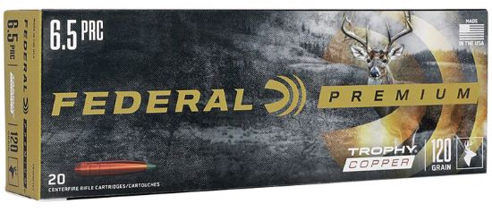 Picture of Federal P65prctc1 Premium 6.5 Prc 120 Gr Trophy Copper 20 Per Box/ 10 Case 