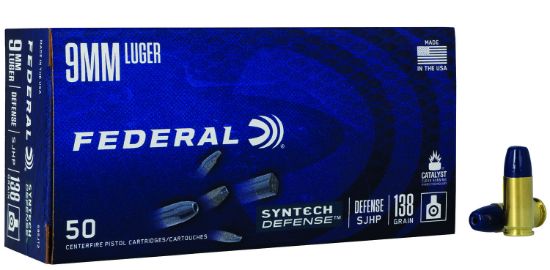 Picture of Federal S9sjt2 Syntech Defense 9Mm Luger 138 Gr Segmented Jacketed Hollow Point 50 Per Box/ 10 Case 