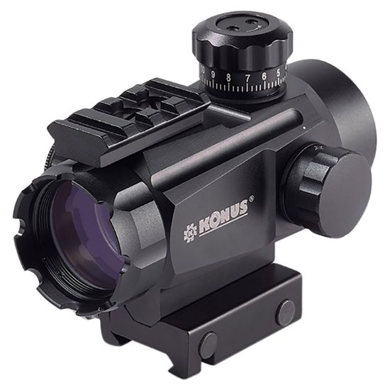 Picture of Konus 7378 Konusight Tactical Red Dot Konusight Electronic Dot Matte Black 1X 35Mm 4 Moa Dual Red/Green Illuminated Multi Reticle Features Dual Mounting System 