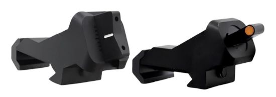 Picture of Xs Sights Ar00081n Xti2 45 Degree Offset Buis Non-Tritium Set Black Orange Front White Stripe Rear For Ar-15 