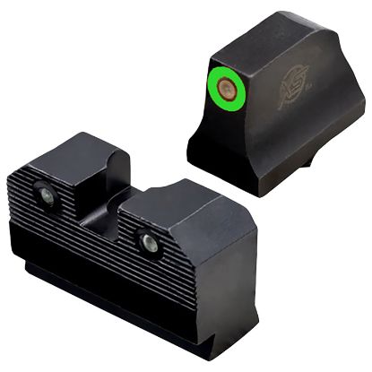 Picture of Xs Sights Glr021p6g R3d Night Sights Fits Glock Black | Green Tritium Green Outline Front Sight Green Tritium Rear Sight 