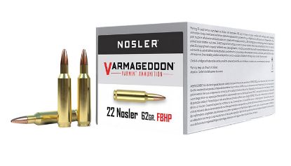 Picture of Nosler 65180 Varmageddon 22 Nosler 62 Gr Flat Base Hollow Point 50 Per Box/ 5 Case 