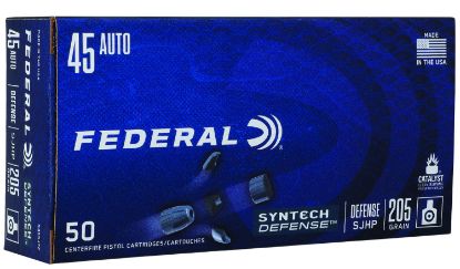 Picture of Federal S45sjt2 Syntech Defense 45 Acp 205 Gr Segmented Jacketed Hollow Point 50 Per Box/ 10 Case 