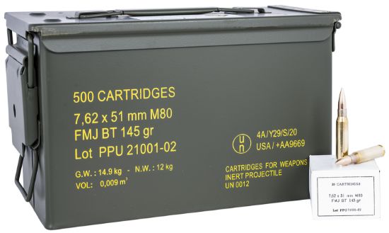 Picture of Ppu Pprm762m Rangemaster 7.62X51mm Nato 145 Gr Full Metal Jacket Boat Tail/ 500Rds *Sold By Case *Includes Metal Can 