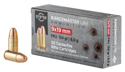 Picture of Ppu Pprm9 Rangemaster 9Mm Luger 124 Gr Full Metal Jacket 50 Per Box/ 20 Case 