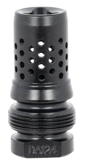 Picture of Dead Air Da124 Xeno Muzzle Brake Black Nitride 4140 Steel With 5/8"-24 Tpi Threads 