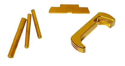 Picture of Cross Armory Crg4okgd 3 Piece Kit Extended Compatible W/Glock Gen4 Gold Anodized Steel/Aluminum Pistol 