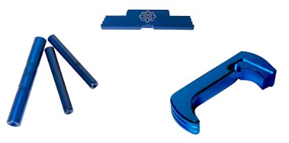 Picture of Cross Armory Crg5okbl 3 Piece Kit Extended Compatible W/Glock 17/19/26/34 Gen5 Blue Anodized Steel/Aluminum 