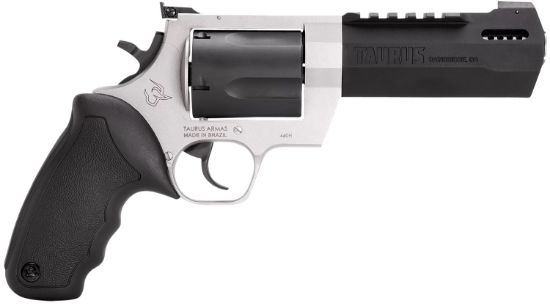 Picture of Taurus 2460055Rh Raging Hunter 460 S&W Mag 5Rd 5.12" Matte Black Oxide Cylinder & Barrel Matte Stainless Steel Frame Black Rubber With Integrated Cushion Insert Grip 