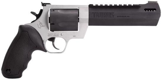 Picture of Taurus 2460065Rh Raging Hunter 460 S&W Mag 5Rd 6.75" Matte Black Oxide Barrel & Cylinder Matte Stainless Steel Frame Black Rubber With Integrated Cushion Insert Grip 