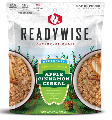 Picture of Readywise Rw05008 Outdoor Food Kit Appalachian Apple Cinnamon Cereal Breakfast Entree 2.5 Servings In A Resealable Pouch, 6 Per Pack 
