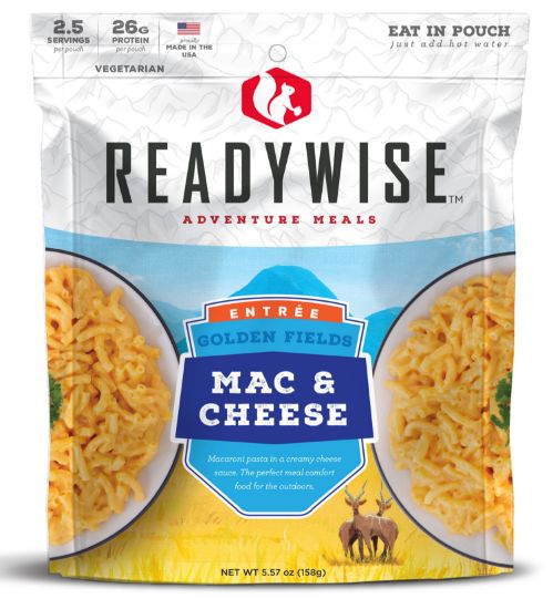 Picture of Readywise Rw05009 Outdoor Food Kit Golden Fields Mac And Cheese 2.5 Servings In A Resealable Pouch, 6 Per Case 