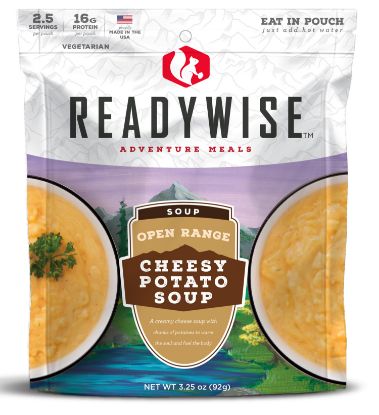 Picture of Readywise Rw05010 Outdoor Food Kit Open Range Cheesy Potato Soup 2.5 Servings In A Resealable Pouch, 6 Per Case 