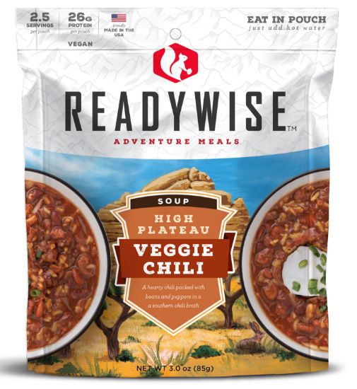 Picture of Readywise Rw05011 Outdoor Food Kit High Plateau Veggie Chili Soup 2.5 Servings In A Resealable Pouch, 6 Per Case 