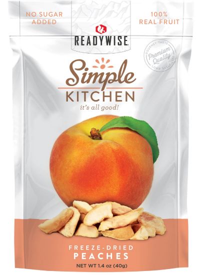 Picture of Readywise Sk05008 Simple Kitchen Freeze Dried Fruit Peaches 1 Serving Pouch 6 Per Case 