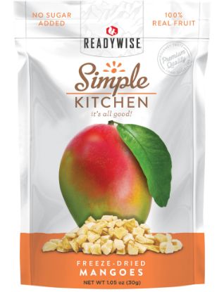 Picture of Readywise Sk05911 Simple Kitchen Freeze Dried Fruit Mango 1 Serving Pouch 6 Per Case 